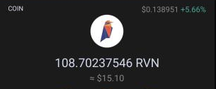 Hearing about ravencoin got me to dabble for the first time about crypto and mining and now after three weeks of mining with my gaming rig I'm finally at a 3 digit amount of RVN! Yey!!