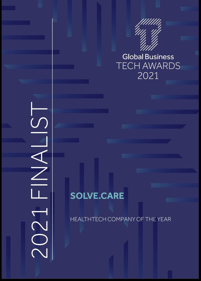 Solve.Care is a finalist for Healthcare company of the year!