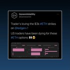 Traders are absolutely loving the 3k ETH Strikes on LedgerX. US traders have been looking forward to ETH options!