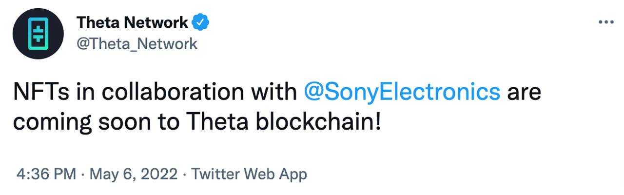 Sony Partners With Theta Labs to Launch 3D NFTs for Its Spatial Reality Display Sony Partners With Theta Labs to Launch 3D NFTs for Its Spatial Reality Display