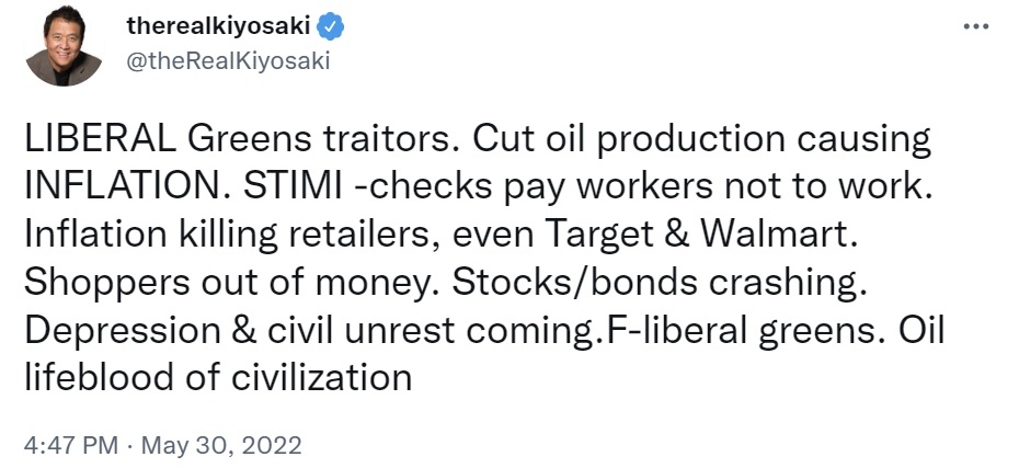 Rich Dad Poor Dad's Robert Kiyosaki Warns of Stocks and Bonds Crashing — Depression, Civil Unrest Coming Rich Dad Poor Dad's Robert Kiyosaki Warns of Stocks and Bonds Crashing — Depression, Civil Unrest Coming