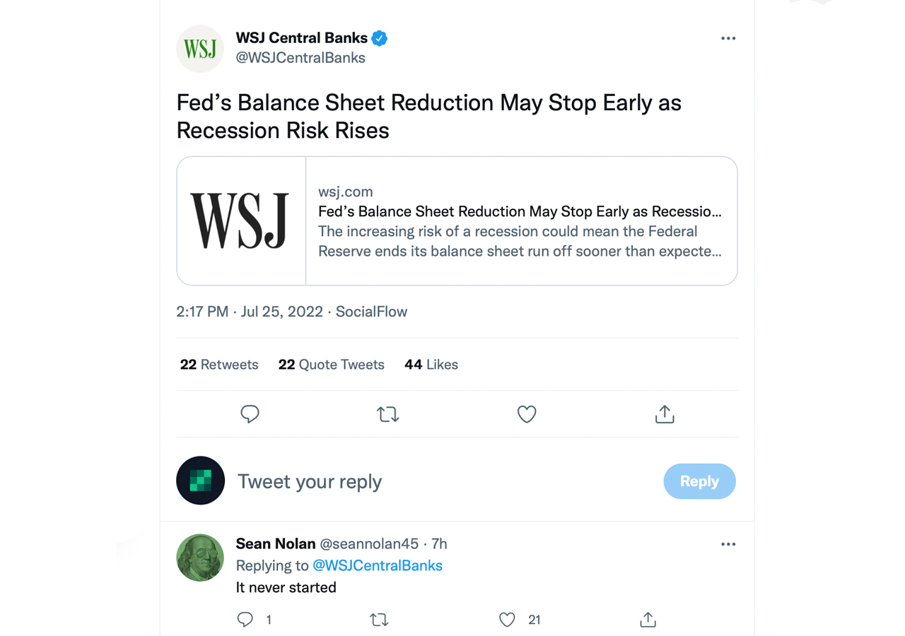 Economists Say Fed Could Shrink Balance Sheet in 2023, Critics Insist Central Bank Hasn't Reduced QE at All Economists Say Fed Could Shrink Balance Sheet in 2023, Critics Insist Central Bank Hasn't Reduced QE at All