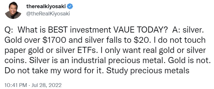 Rich Dad Poor Dad's Robert Kiyosaki Discusses 'Best Investment Value Today' Rich Dad Poor Dad's Robert Kiyosaki Discusses 'Best Investment Value Today'