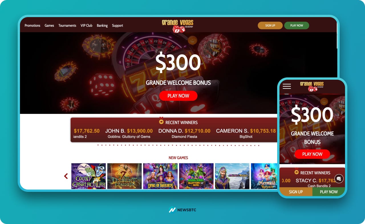 Grande Vegas Online Gambling Site and Casino