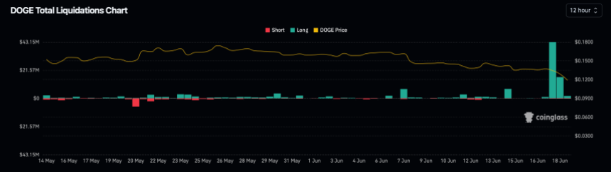 Dogecoin total liquidations. 