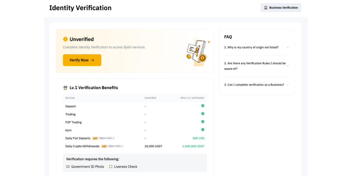 verification-levels-on-bybit