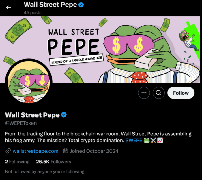 Wall Street Pepe Kumpulkan $46 Juta di Presale, Meme Coin Berikutnya yang Akan Meledak?