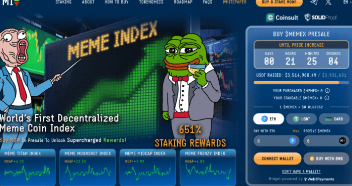 The Meme Index ($MEMEX) presale