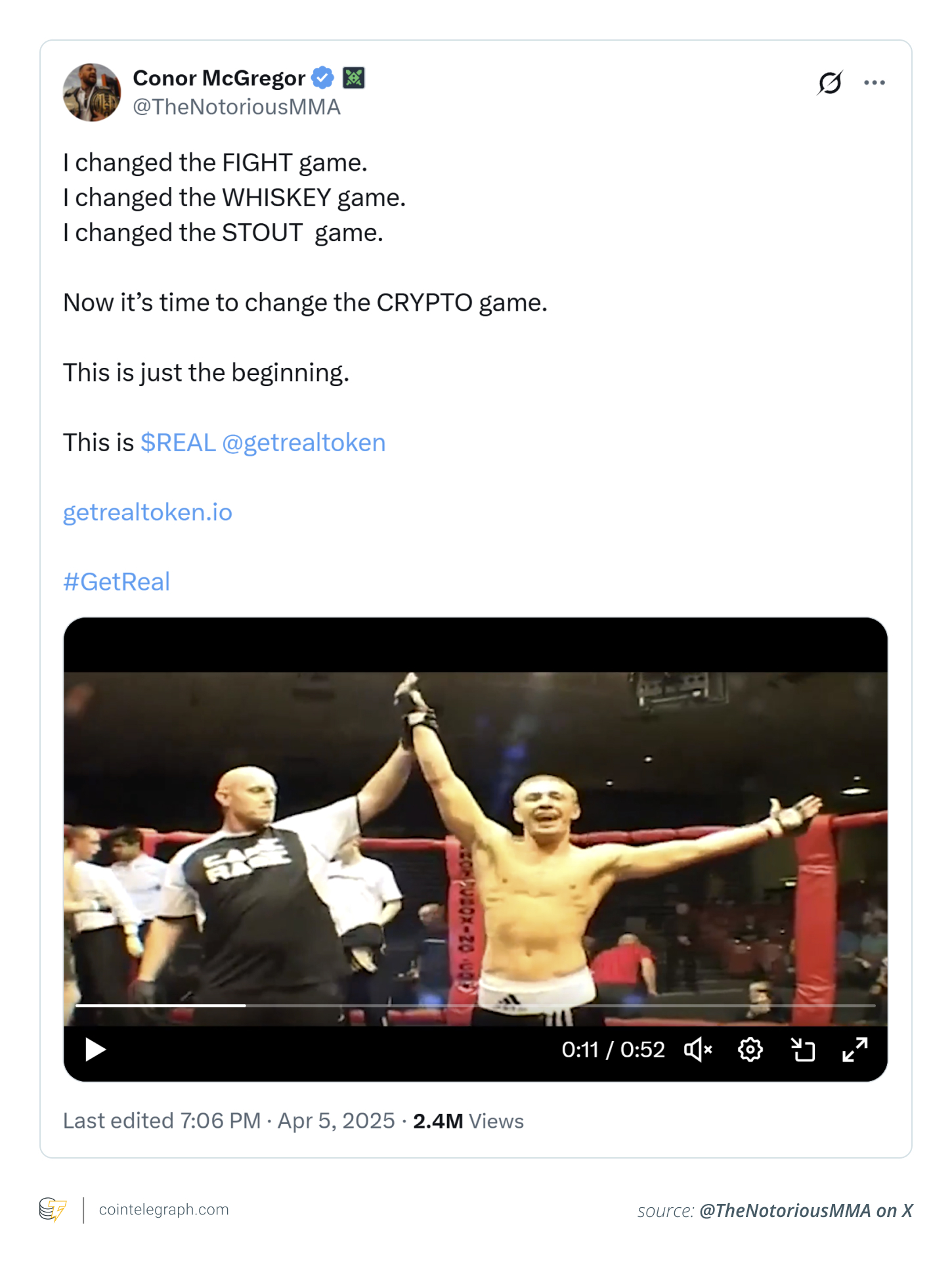 McGregor tried to change crypto game with a sealed-bid token launch