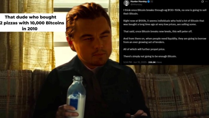 Bitwise CEO meme about people not selling Bitcoin in the future.