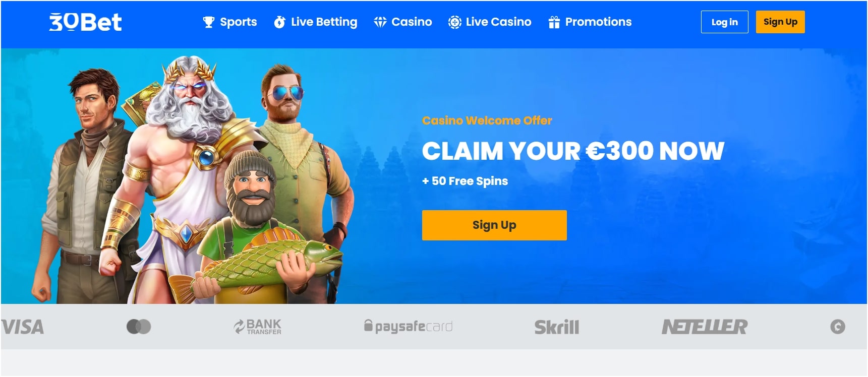 30bet-casino-homepage