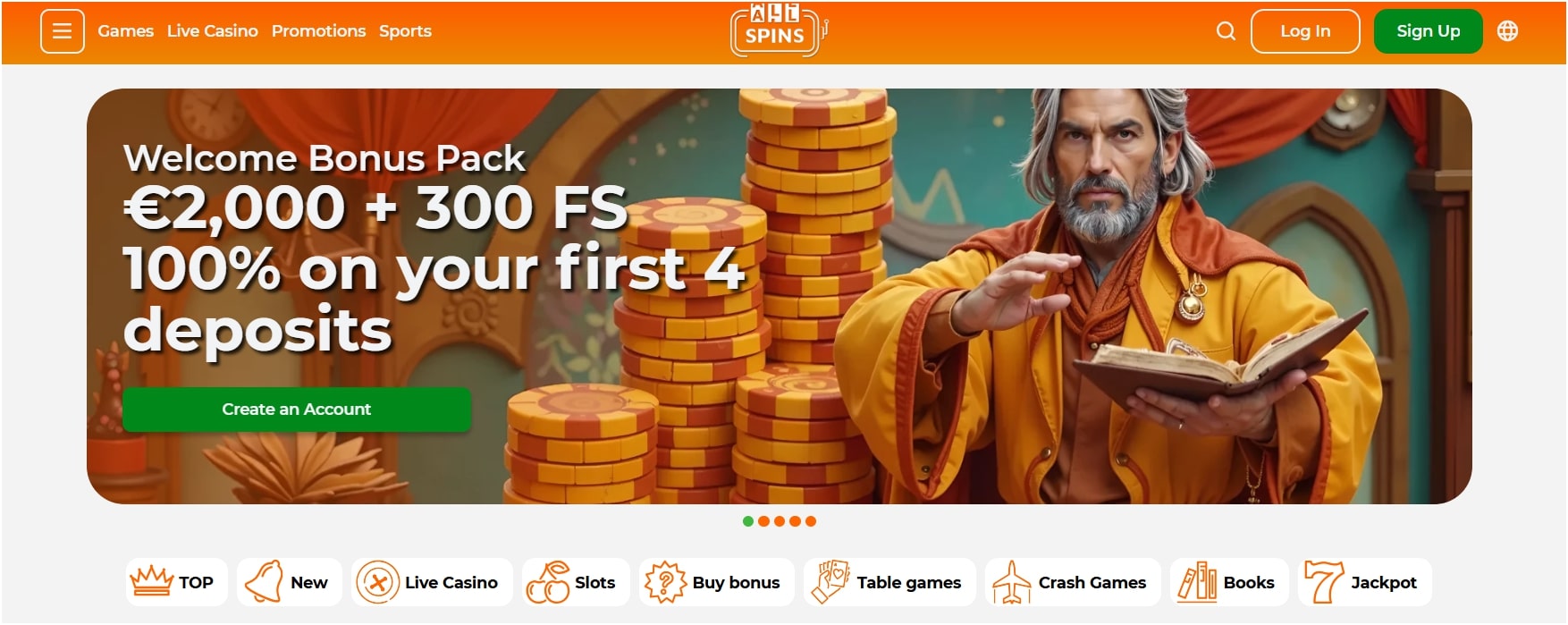allspins-casino-homepage