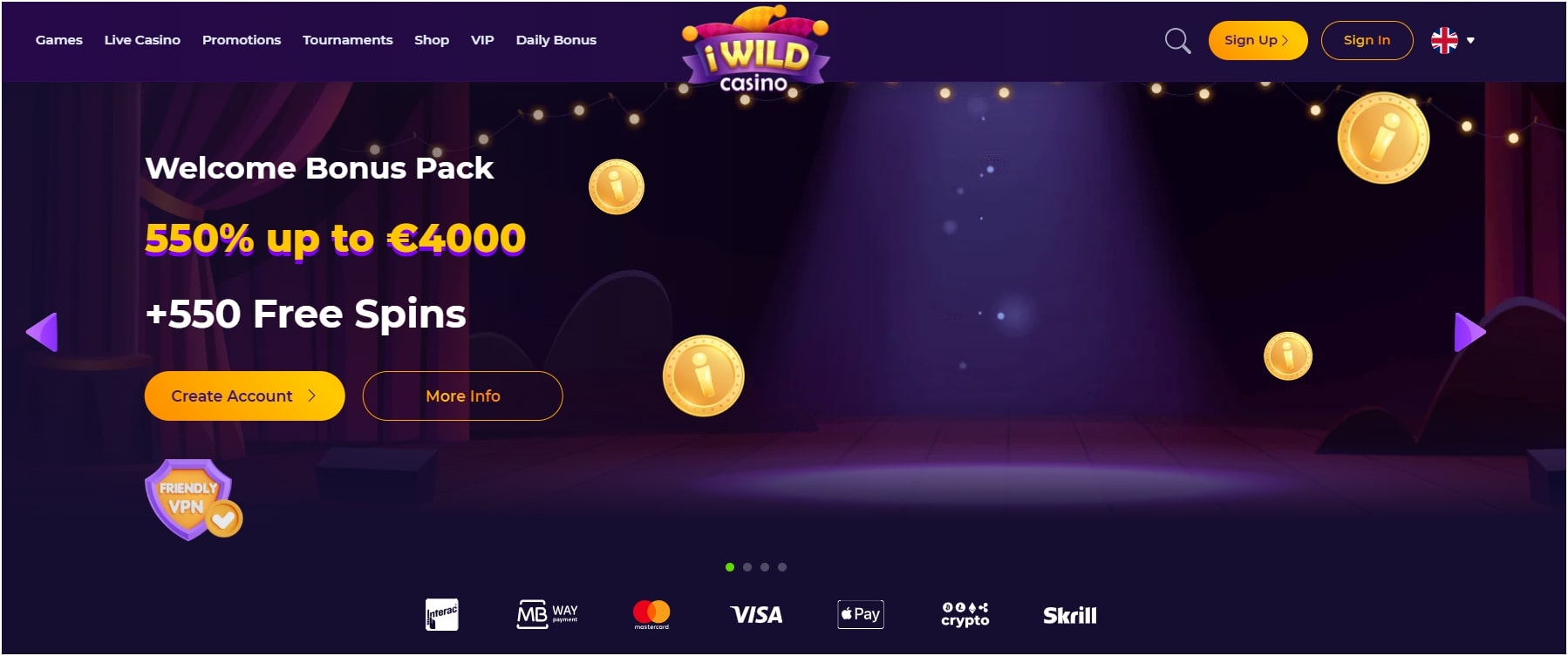iwild-casino-homepage