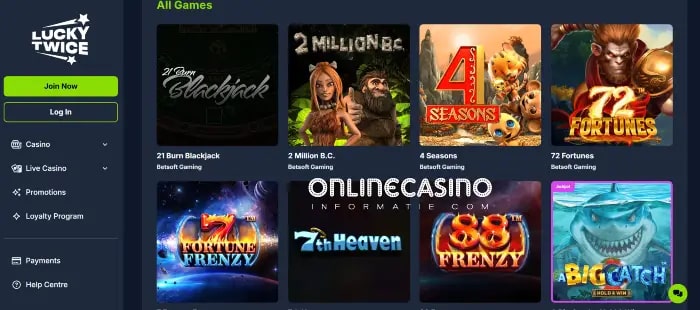 lucky-twice-casino-homepage