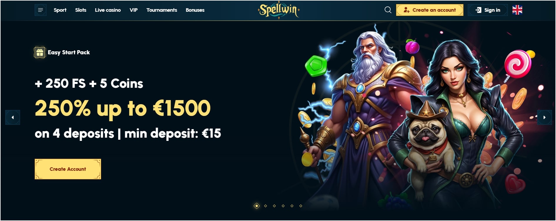 spellwin-casino-homepage