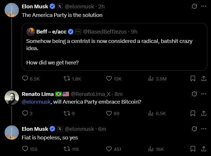 musk-teases-pro-bitcoin-political-shift-as-america-party-rejects-fiat-eyes-disruption