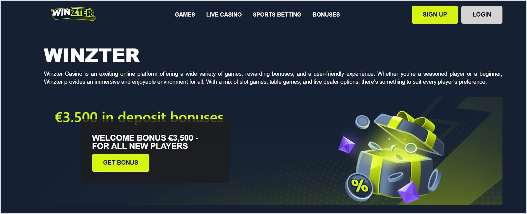 winzter-casino-homepage