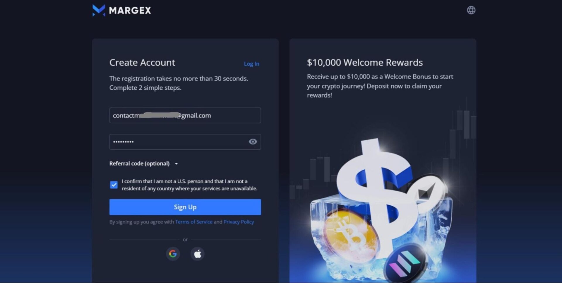 create-account-on-margex-exchange