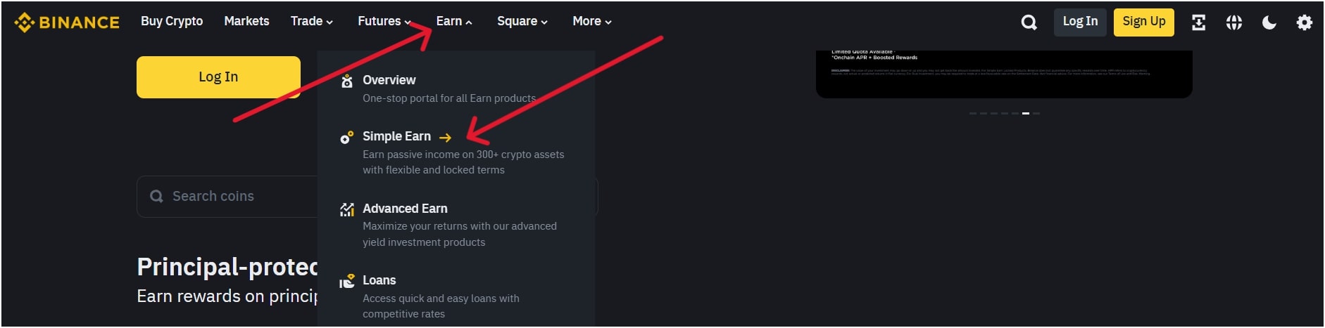 log-in-and-find-staking-section-on-binance