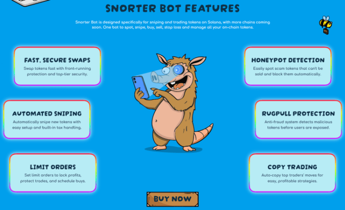 Snorter Bot features