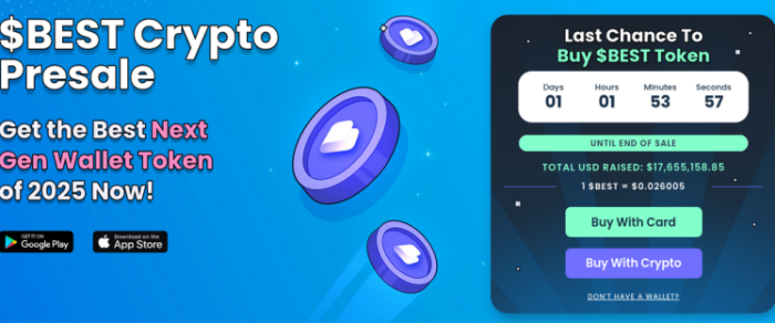 Best Wallet Token presale widget.