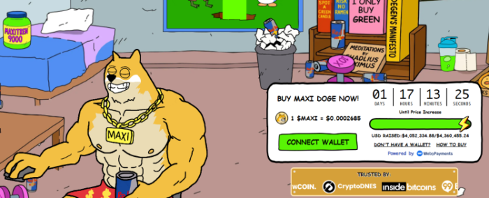 $MAXI’s presale numbers.