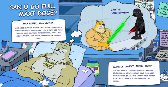 The Maxi Doge presale website.